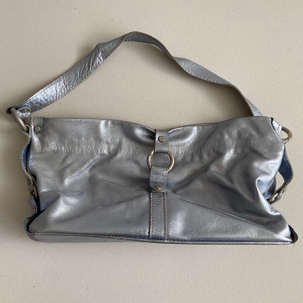 Vin Baker silver metallic purse